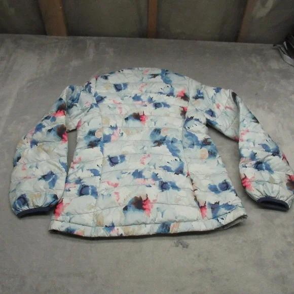 Patagonia Down Sweater Kids Large 12 White Floral Print Winter Coat Lightweight